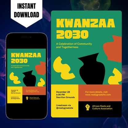 Kwanzaa Invitation Template CreativeRino