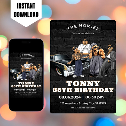 Cholo Birthday Invitation Template CreativeRino