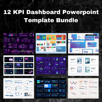 12 KPI Dashboard Powerpoint Presentation Template Bundle CreativeRino