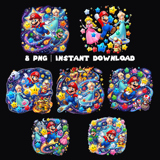 Super Mario Galaxy PNG | Mario Space Theme Clipart CreativeRino