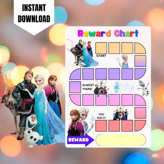 Frozen Reward Chart Template | Elsa Reward Chore Chart CreativeRino