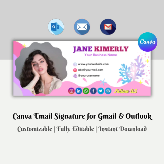 Outlook Gmail Email Signature Design Template CreativeRino
