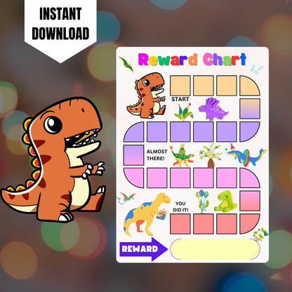 Dinosaur Reward Chart Template | Dinosaur Behavior Chart CreativeRino