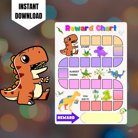 Dinosaur Reward Chart Template | Dinosaur Behavior Chart CreativeRino