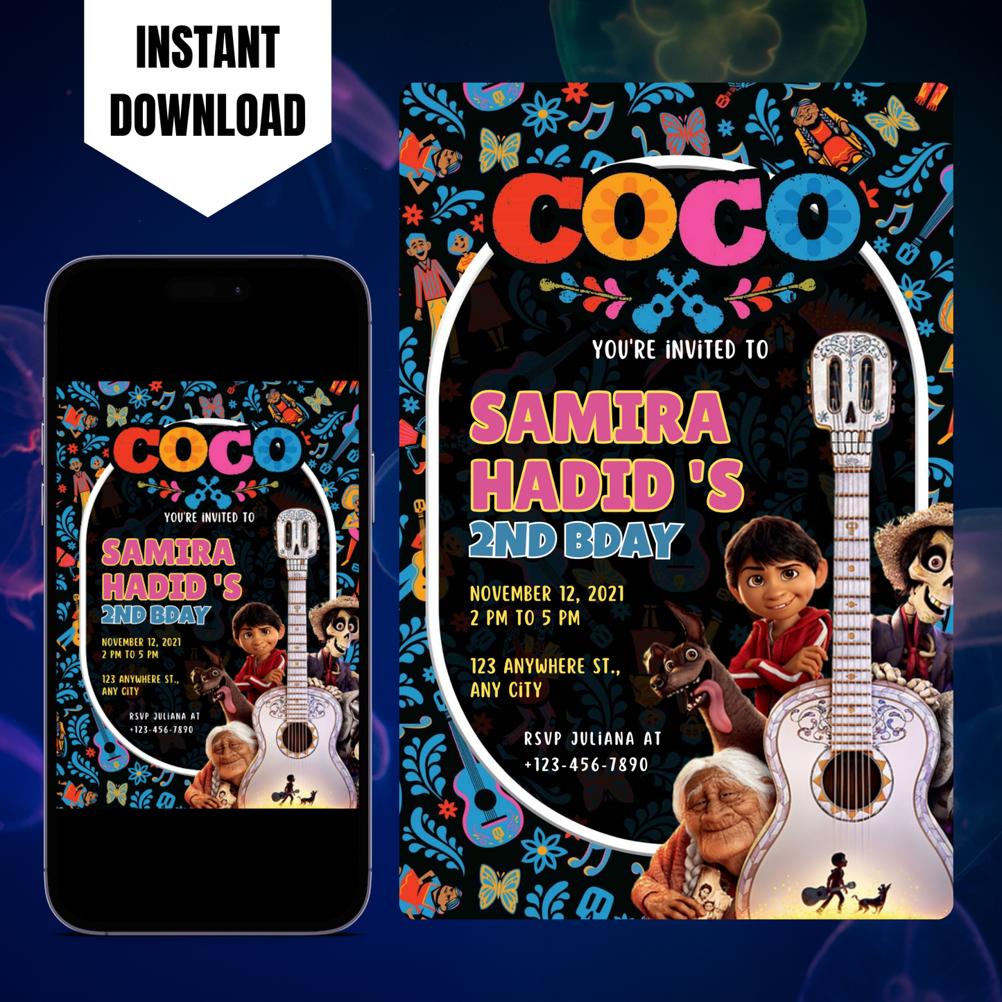 Coco Birthday Invitation Template