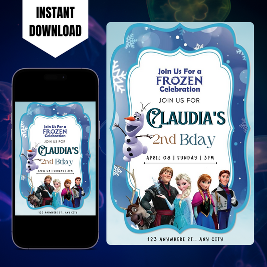 Frozen Birthday Invitation Template