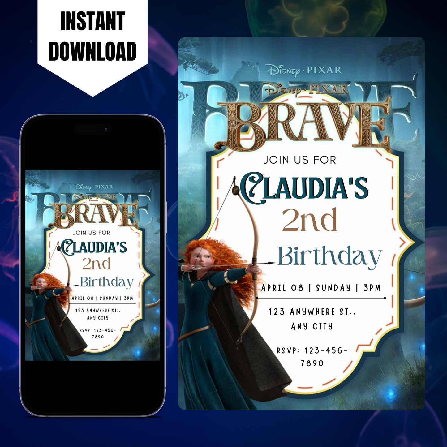 Brave Birthday Invitation Template