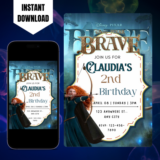 Brave Birthday Invitation Template