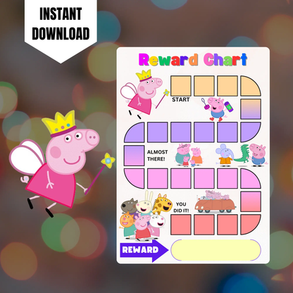 Peppa Pig Reward Chart Template | Peppa Pig Behavior Chart CreativeRino