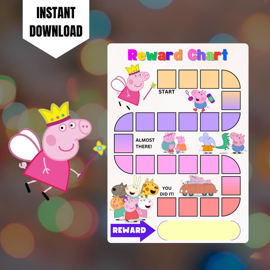 Peppa Pig Reward Chart Template | Peppa Pig Behavior Chart CreativeRino