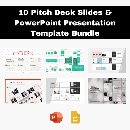 10 Pitch Deck Google Slides and Powerpoint Presentation Template Bundle CreativeRino