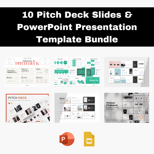 10 Pitch Deck Google Slides and Powerpoint Presentation Template Bundle