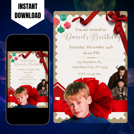 Home Alone Birthday Invitation Template