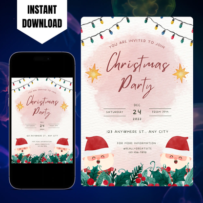 Christmas Party Invitation Template CreativeRino