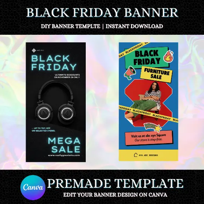 Black Friday Website Banner Template CreativeRino