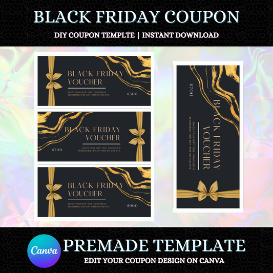 Black Friday Coupons Template | Black Friday Sale Offer Coupon