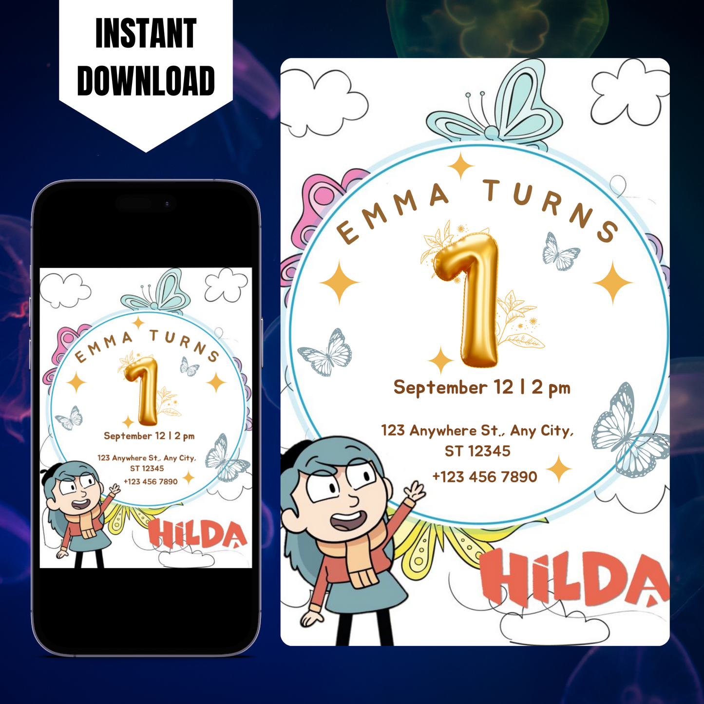 Hilda Birthday Invitation Template