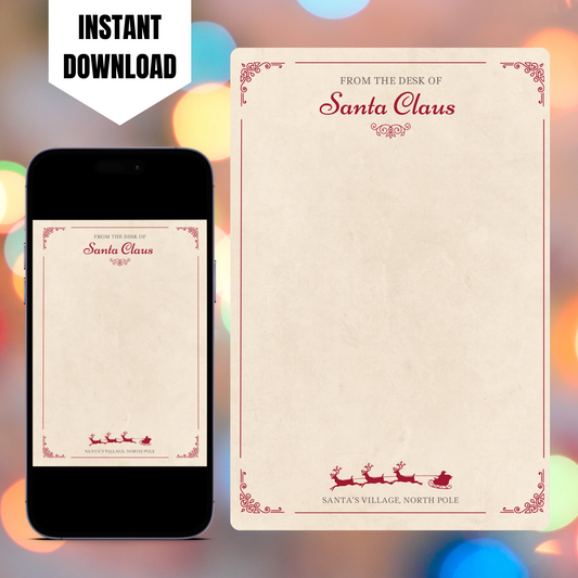 Santa Claus Letterhead Christmas Template