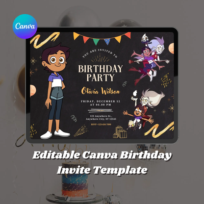The Owl House Birthday Invitation Template CreativeRino