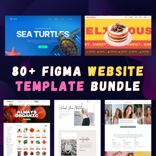 80+ Figma Website Template Bundle | Figma Landing Page Template | Figma Web Design Template