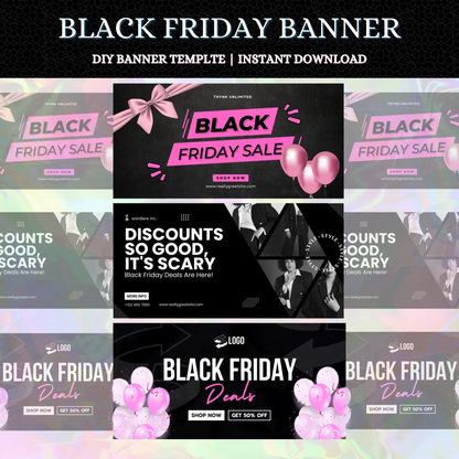 Black Friday Website Banner Template - CreativeRino