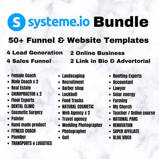 50+ Systeme.io Funnel and Website Templates