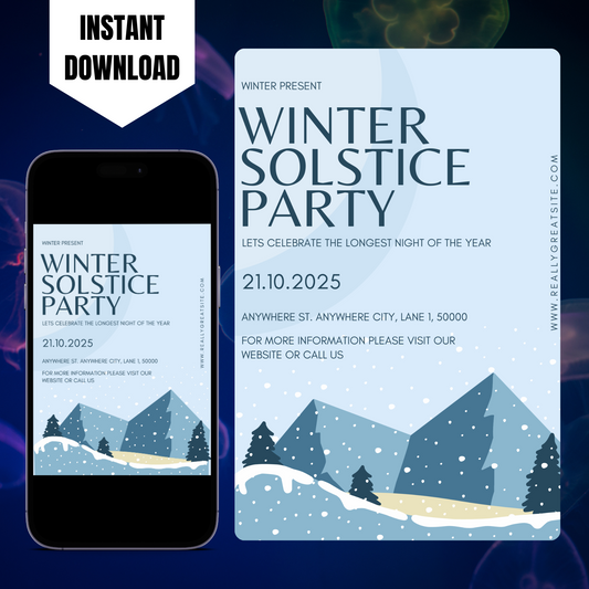 Winter Solstice Party Invitation Template