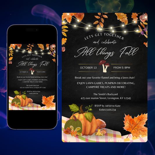 Fall Celebration Party Invitation Template