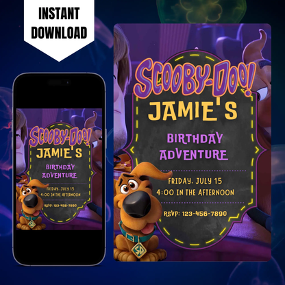 Scooby Doo Birthday Invitation Template CreativeRino