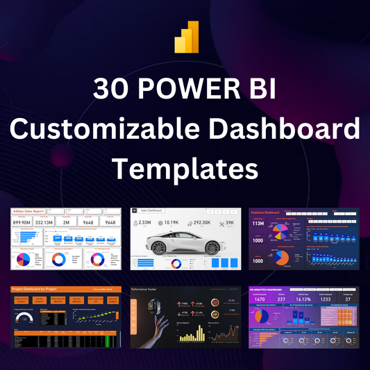 30 Power BI Dashboard Template Bundle