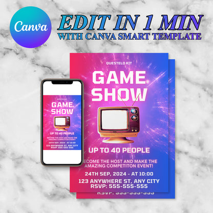 Game Show Birthday Invitation Template - CreativeRino