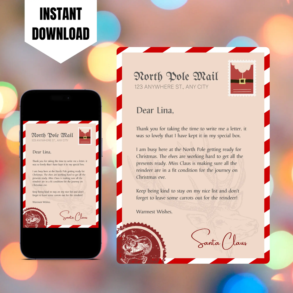 Letter from Santa Claus Christmas Template – CreativeRino