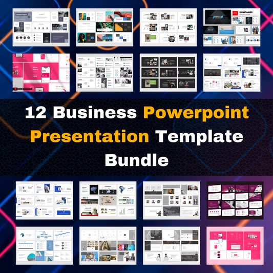 12 Business Powerpoint Presentation Template Bundle