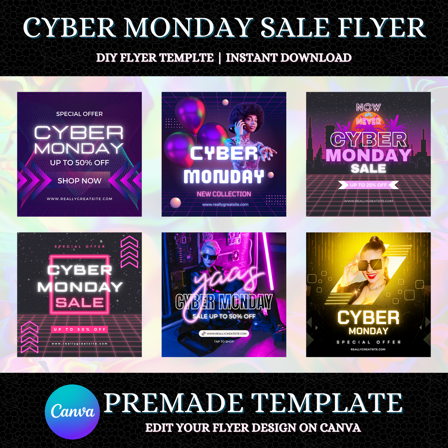 Cyber Monday Sale Flyer Template | Social Media Flyer