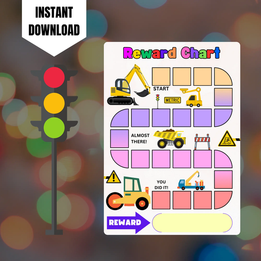 Construction Reward Chart Template | Construction Behavior Chart CreativeRino
