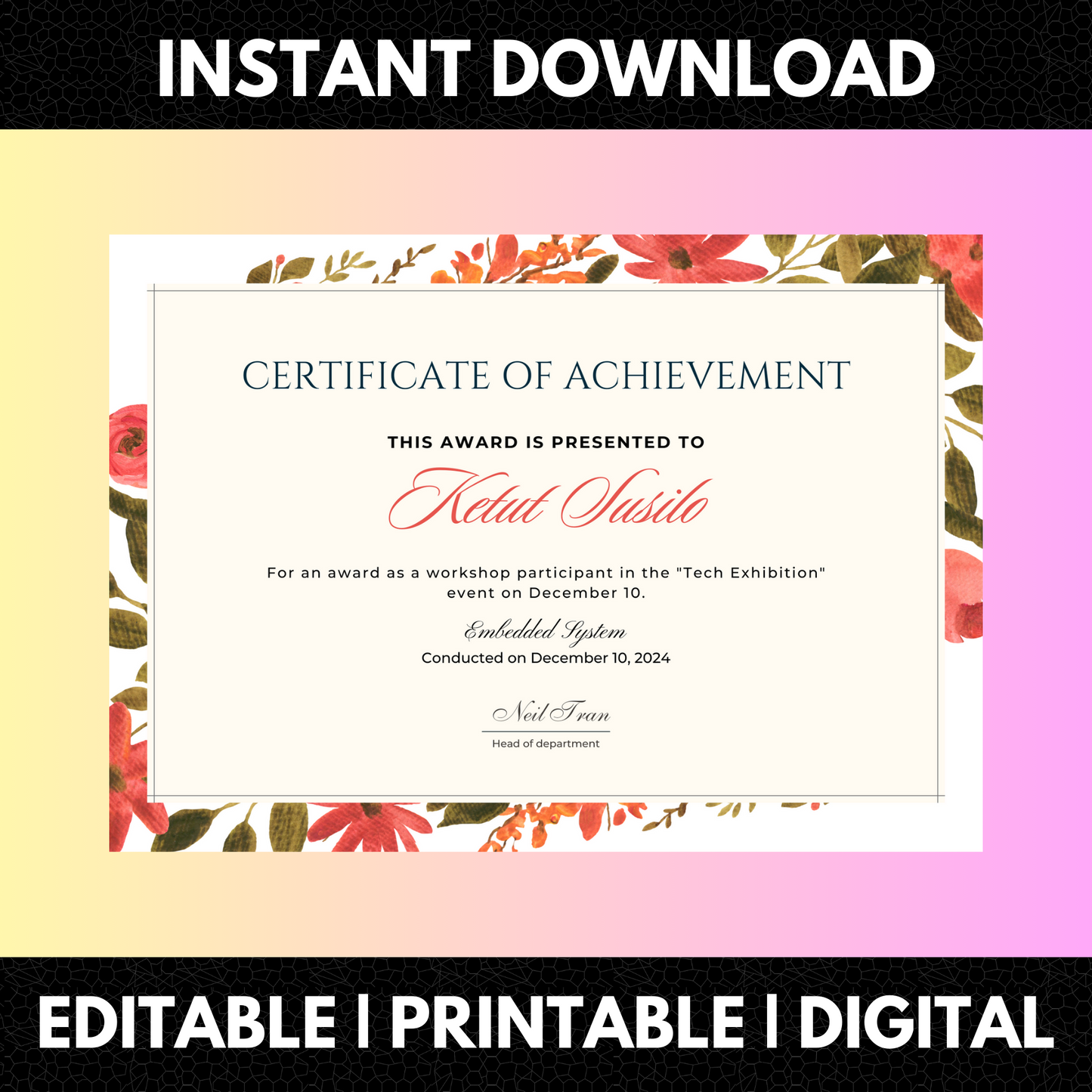 Certificate of Achievement Template | Achievement Certificate