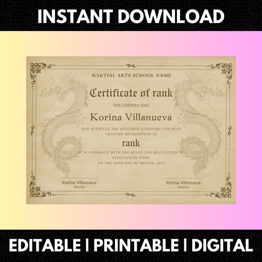 Certificate of Rank Template | Rank Certificate