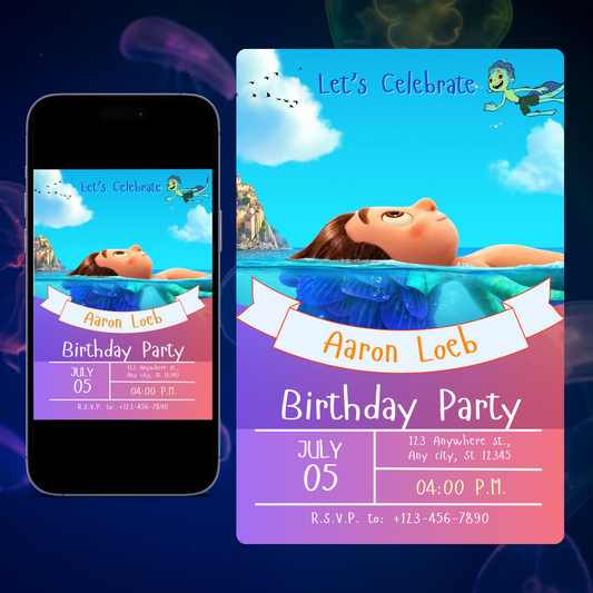 Luca Birthday Invitation Template