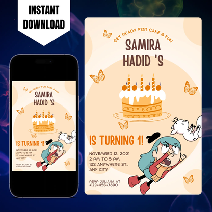 Hilda Birthday Invitation Template CreativeRino