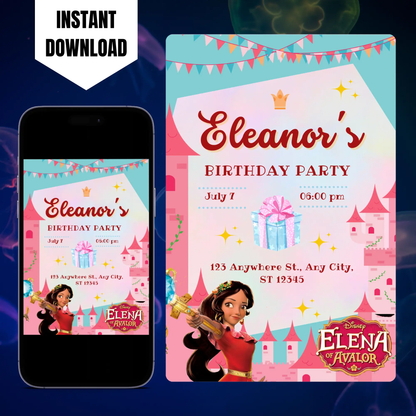 Elena of Avalor Birthday Invitation Template CreativeRino