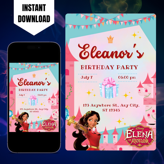 Elena of Avalor Birthday Invitation Template