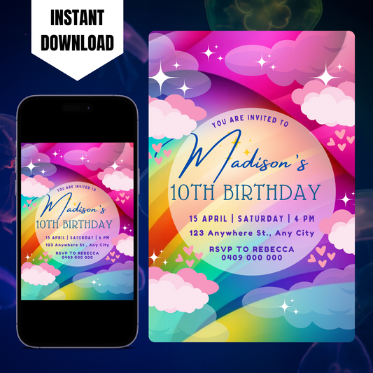 Tie Bye Birthday Invitation Template