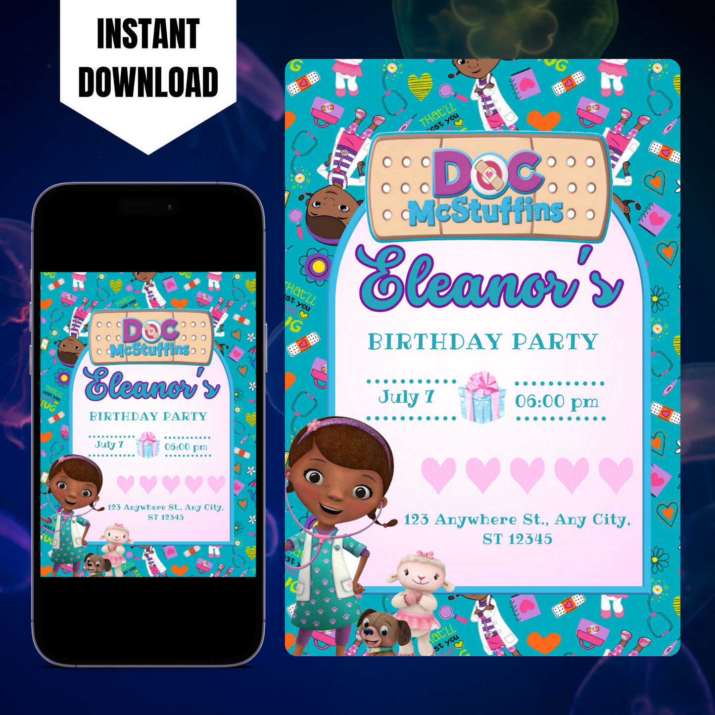 Doc McStuffins Birthday Invitation Template