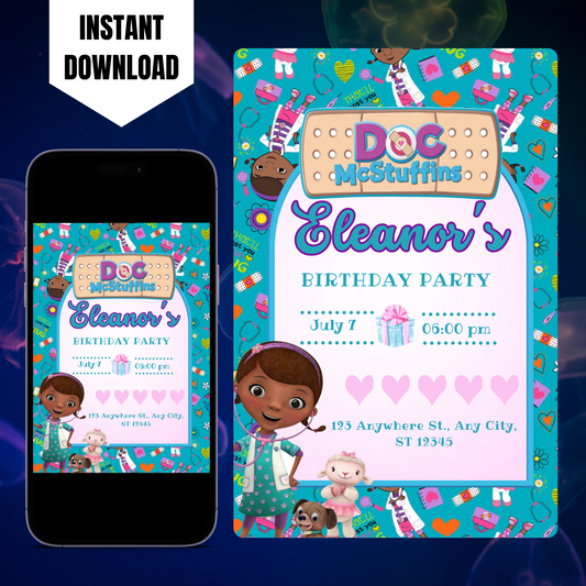 Doc McStuffins Birthday Invitation Template