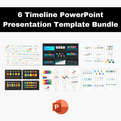 6 Timeline Powerpoint Presentation Template Bundle CreativeRino