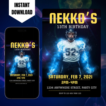 NFL Football Raiders Birthday Invitation Template CreativeRino