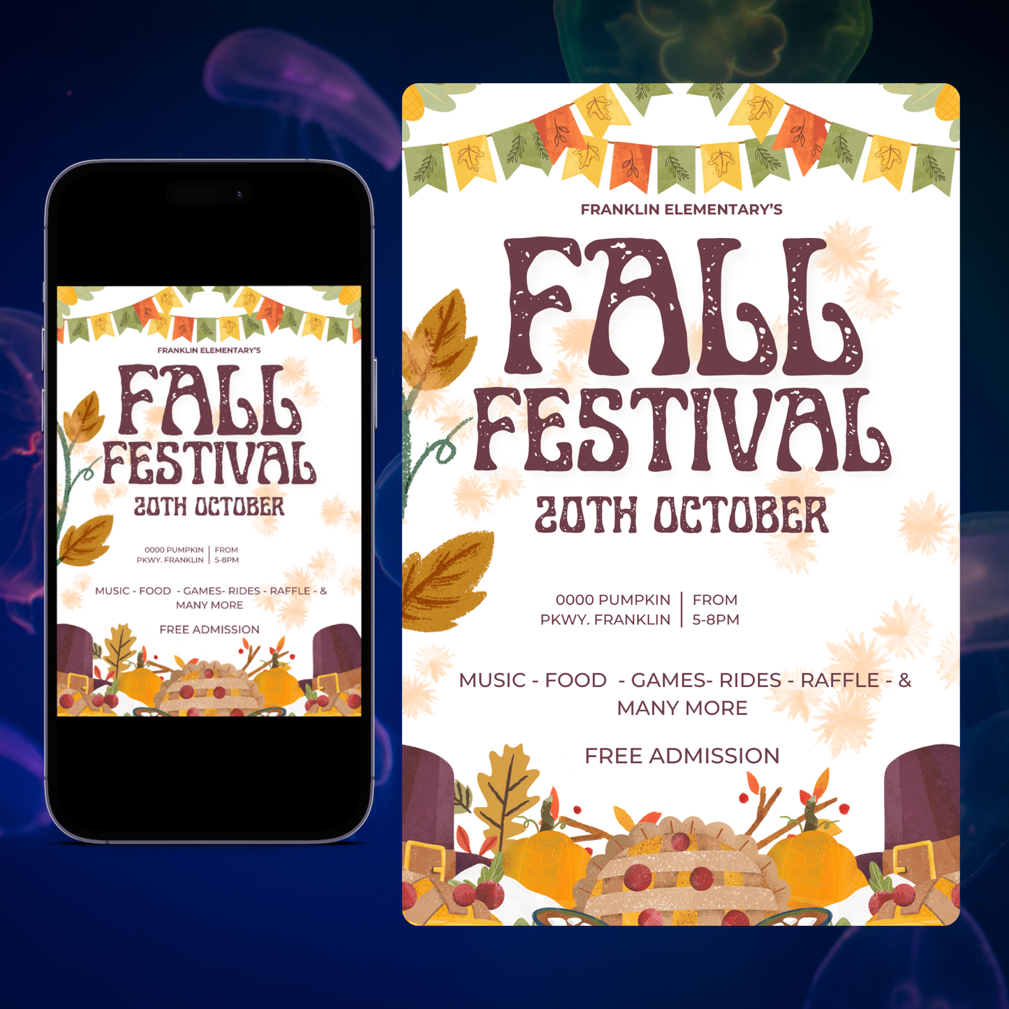 Fall Festival Invitation Template | Fall Festival Flyer