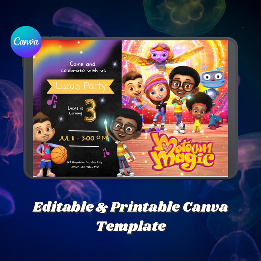 Motown Magic Birthday Invitation Template