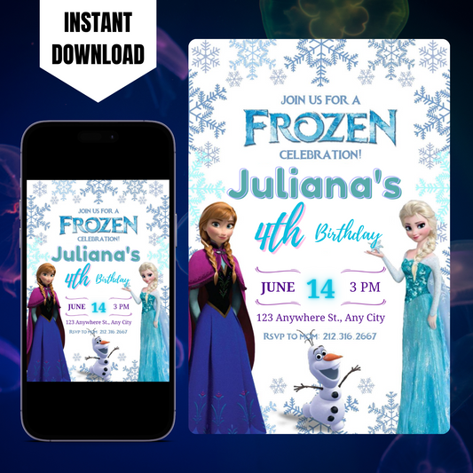 Frozen Birthday Invitation Template