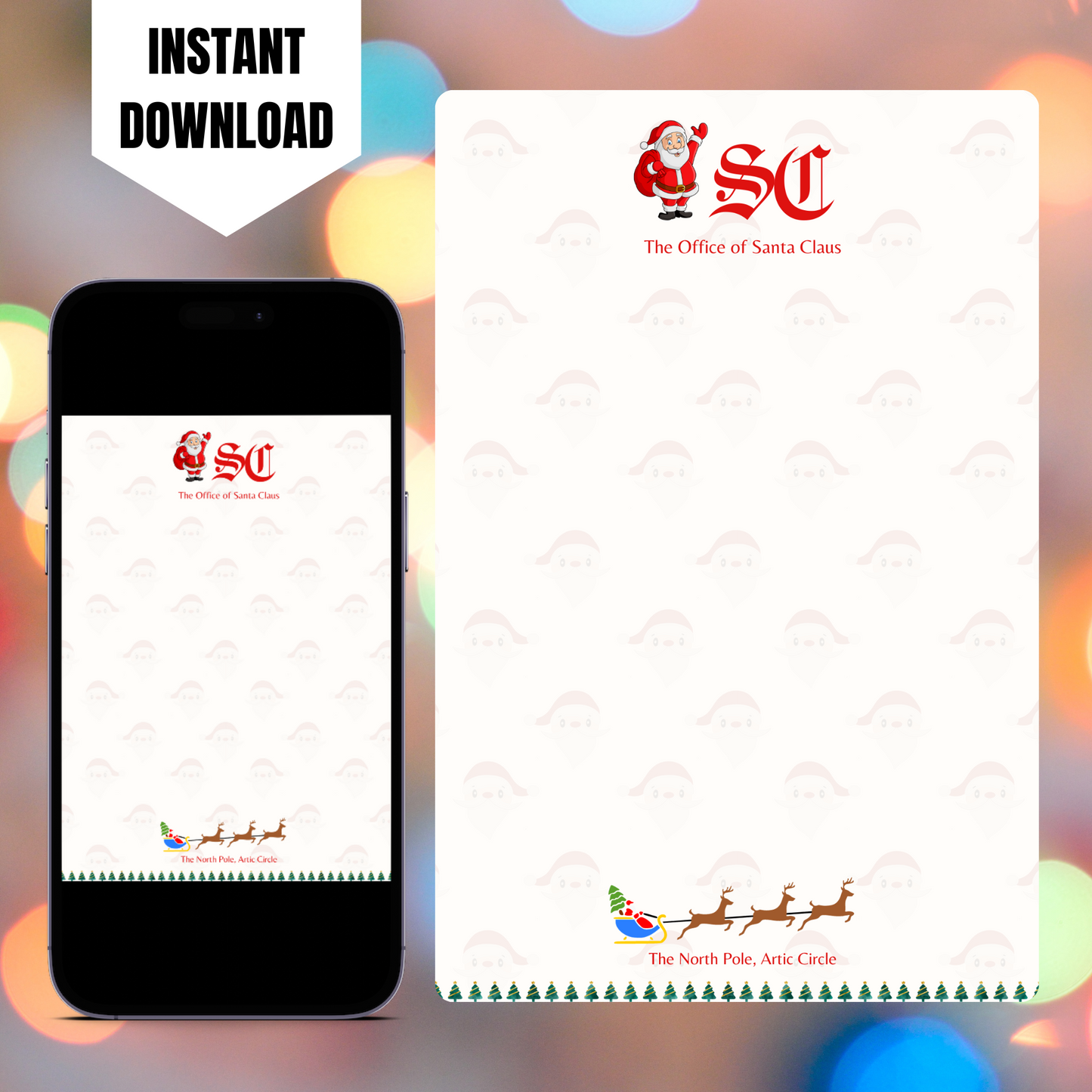 Santa Claus Letterhead Christmas Template